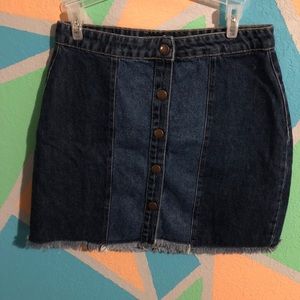 Hollister denim mini skirt
